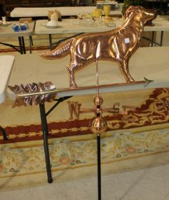 Reproduction Polished Copper Dog Weathervane weathervane