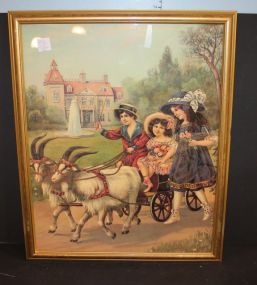 The Goat Wagon Framed Print 17 1/2