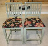 Pair of Green Painted Barstools 39