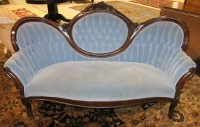 Walnut Medallion Back Victorian Sofa 67