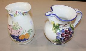 Two Handpainted Italian Pitcher Pitcher 7