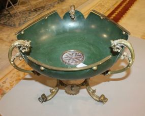 Green Tin and Brass Centerpiece 13