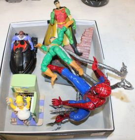 Action Figures Spiderman, robin, 