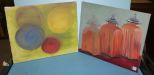 Unframed Painting of Jars, and Painting of Balls 20