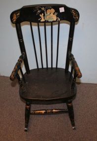 Child's Painted Rocking Chair 14