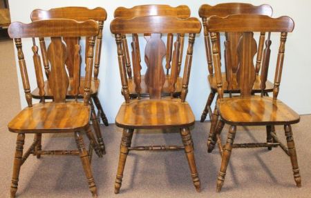 936 Set of Six Contemporary Dining Chairs 18"w., 36"h. - March Estate