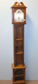 Decorative Pine Clock/Shelf 12