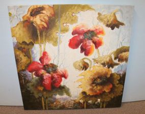Large Contemporary Unframed Oil Painting of Flowers 40