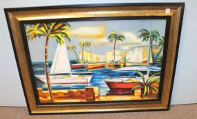 Contemporary Oil Painting of Sailboats 40
