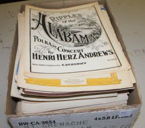 Box Lot of Old Sheet Music Sheet music