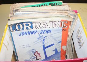 Box Lot of Old Sheet Music Includes war songs.