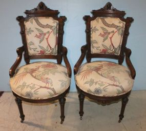Pair of Walnut Side Chairs Mid 19th century New York side chairs (matches previous lot) 21
