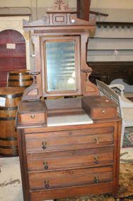 Victorian Walnut Marble Top Dresser 38