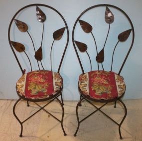Two Decorative Iron Garden Chairs 38