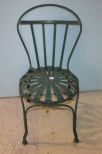 Painted Green Vintage Iron Garden Chair 15