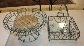 Round Metal Cake Stand and Sqaure Metal Basket Round Metal Cake Stand 14