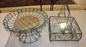 Round Metal Cake Stand and Sqaure Metal Basket Round Metal Cake Stand 14