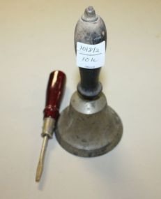 Screwdriver and Vintage School Bell Screwdriver and Vintage School Bell