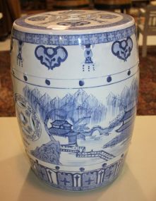 Blue and White Porcelain Garden Stool 12