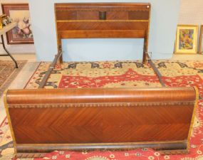 Double Size 1940s Bed with Banding 54