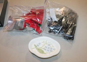Bot Lot Includes cookie cutters, soap dish, flatware (approx. 48 pc.).