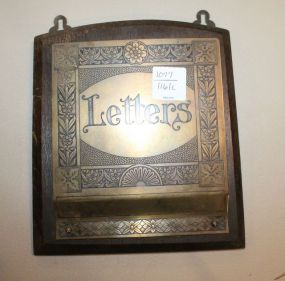 Victorian Wood and Brass Letter Holder 6