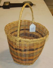 Multi Colored Choctow Basket with Handle 17