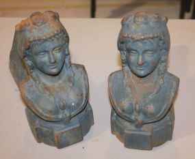 Pair of Cast Iron Lady's 8