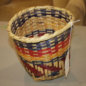 Small Multi Colored Choctaw Basket 7