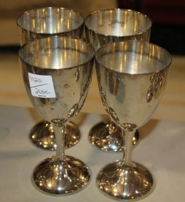 4 International Silver Co. Silverplate Goblets 6