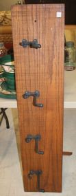 Oak Hanging Coat or Hat Rack 52