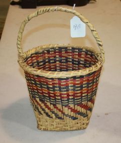 Multi Colored Single Handle Basket 16