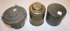 Three Vintage Tins includes pudding tin