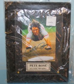 Pete Rose Autographed Plaque Certification Serial # A204251
