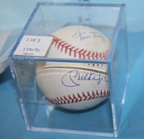Willie Mays, Mickey Mantle, and Duke Snider Autographed Baseball certification serial # A204325