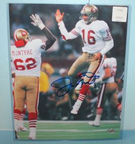 Joe Montana Autograph 8x10, certification # A204327