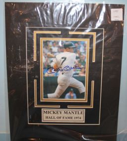 Mickey Mantle Autograph Myst-o-graph certification