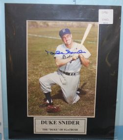 Duke Snider Autograph Myst-o-graph certification