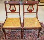 2 Mahogany Lyre Back Chairs 33