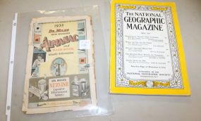 1955 National Geographic and 1933 Dr. Miles Almanac