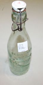 Vintage Blob Top Bottle Embossed Union Bottling Company, I. Weitzman bottle with porcelain stopper.