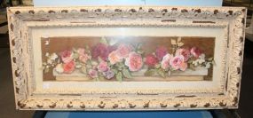 Victorian Print of Roses on a Table
