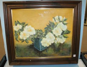 Vintage Oil Painting of Magnolia's Signed '79 Joy O. Holmes
