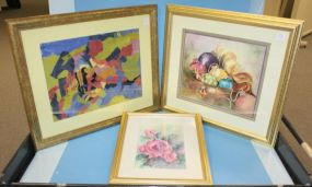 Group of Watercolors Watercolor of Roses Signed Anita Whitley 13