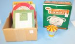 2 Quart Aluminum Canteen, Children's 45 Records