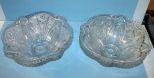 Two Large Press Glass Bowls