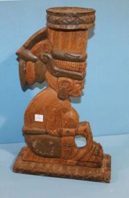Wood Carving of Mayan Figure