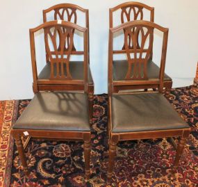 Set of Four Vintage Sheraton Style Chairs