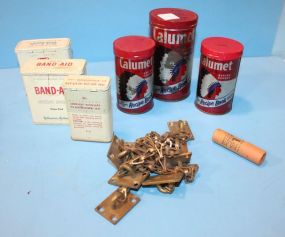 Calumet Baking Soda Bank, Vintage Band Aid Boxes