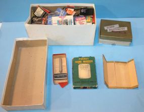 Playing Cards, Vintage Pocket Hand Warmer, and Box of Matches